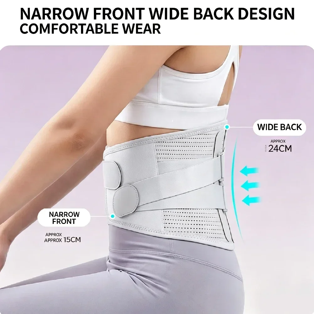 Back Brace Lumbar Support Waist Belt, Adjustable Lower Back Support Brace for Pain Relief, Sciatica, Scoliosis & Herniated Disc