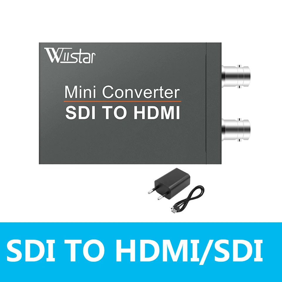 SDI to HDMI Converter, SDI to HDMI Audio De-embedder Support 3G-SDI, HD-SDI, SD-SDI SDI Loopout (Black)