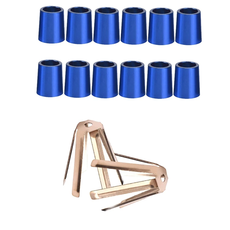 12Pack .370 Golf Tip Metal Ferrules Irons Golf Club & 50PCS Golf Shaft Adapter Brass Shims For .335 .350 .355 .370 Shaft