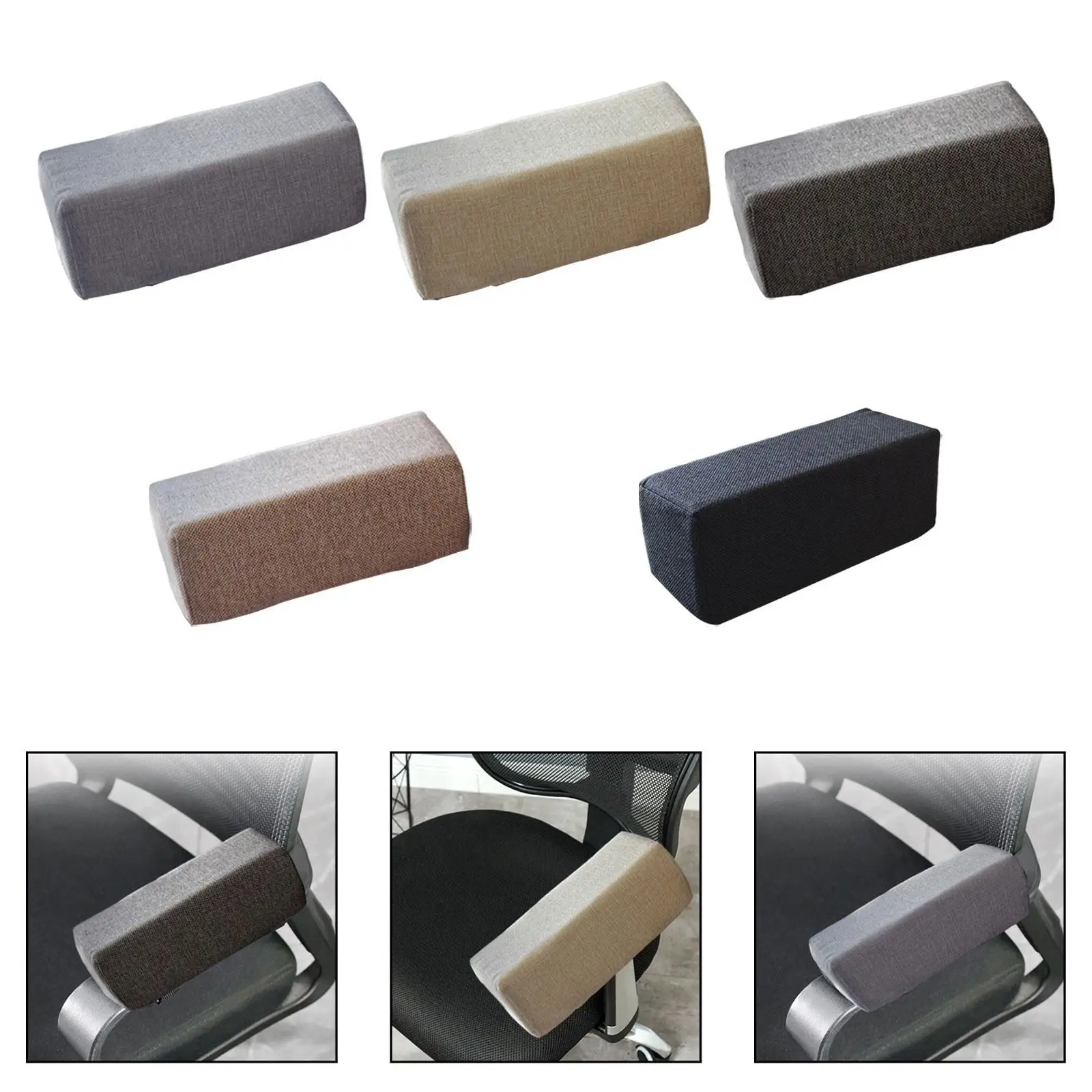 Elbow Support Pillow Heightening Pad Sponge Chair Armrest Cushion Stable Non Slip Design for Long Sitting