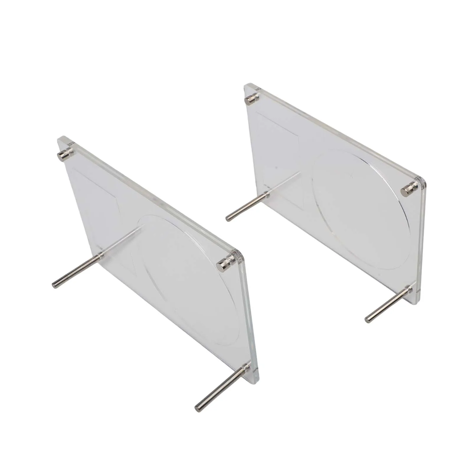 

2PCS CD Picture Acrylic Display Stand Transparent Picture Frame CD Small Cards Display Holder Room Desktop Decor