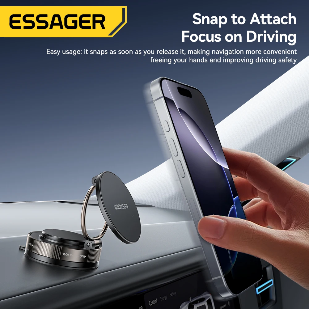 Essager 360° Magnetic MagSafe Phone Stand Foldable Adjustable for iPhone 13/14/15/16 Pro Max 4
