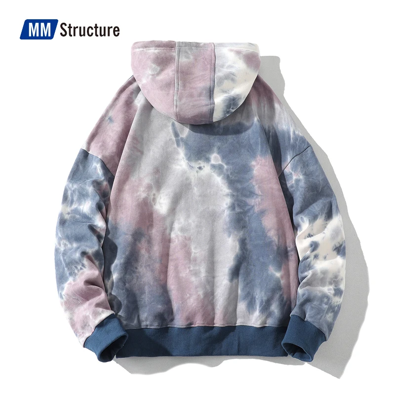 Korean Tie Dye Hoodies Men 100% Cotton Hip Hop Sweatshirt Tops 2022 New Spring  Fashion High Street Harajuku Oversized Hoodie