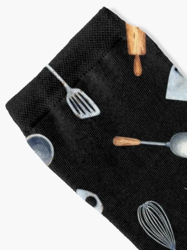 Chaussettes de sport personnalisées pour hommes et femmes, motif d'ustensiles de cuisine, Halloween, luxe