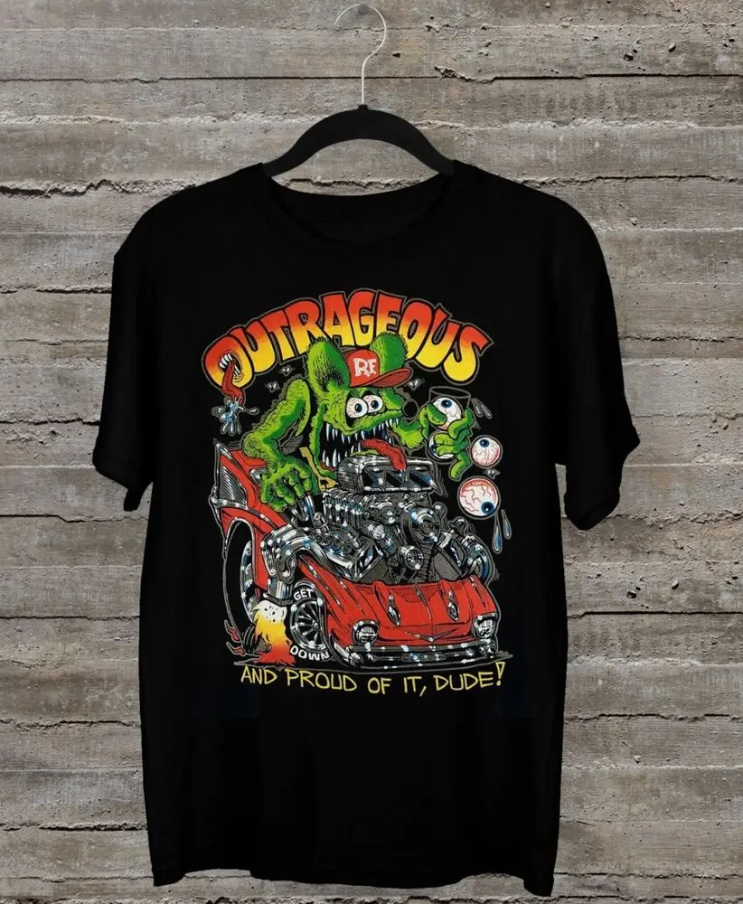 Rat Fink ED ROTH T-shirt with Big Daddy Black All Size S-5Xl Shirt