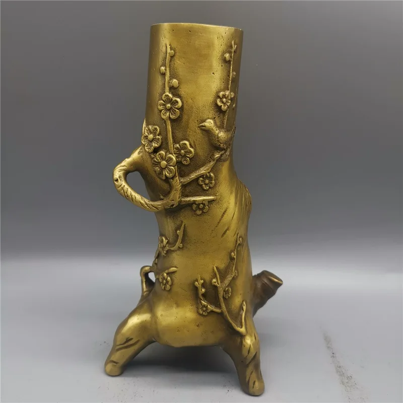 

Antique Vintage Brass Pen Holder Xi Upper Eyebrow Tip Pen Holder Flower Holder Study Supplies Furniture Office Crafts Ornaments