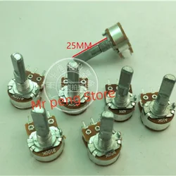 1pcs Type 16 imported diaphragm Type 148 dual potentiometer A10K 100K B50K 100K handle length 25MMF 6 pins