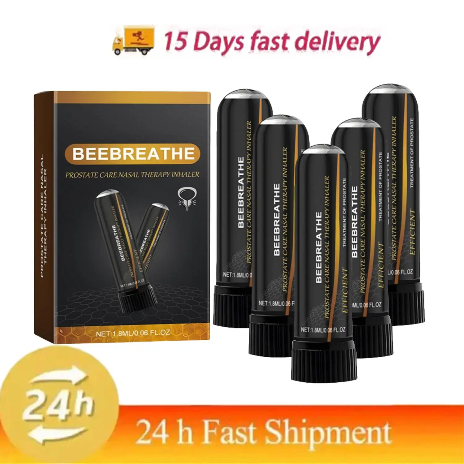 5 قطعة الاستنشاق الأنفي Beebreathe Bee Wellness الاستنشاق Prastaibe الاستنشاق Beeboom لعافية البروستاتا رذاذ الأنف العناية بالجسم