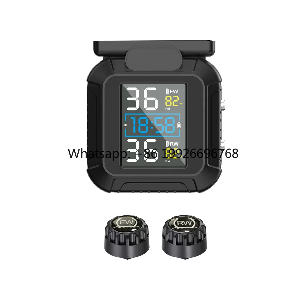 

MT20 Motorcycle Tire Pressure Monitor Solar-Powered Wireless External Motorcycle and Electric Vehicle