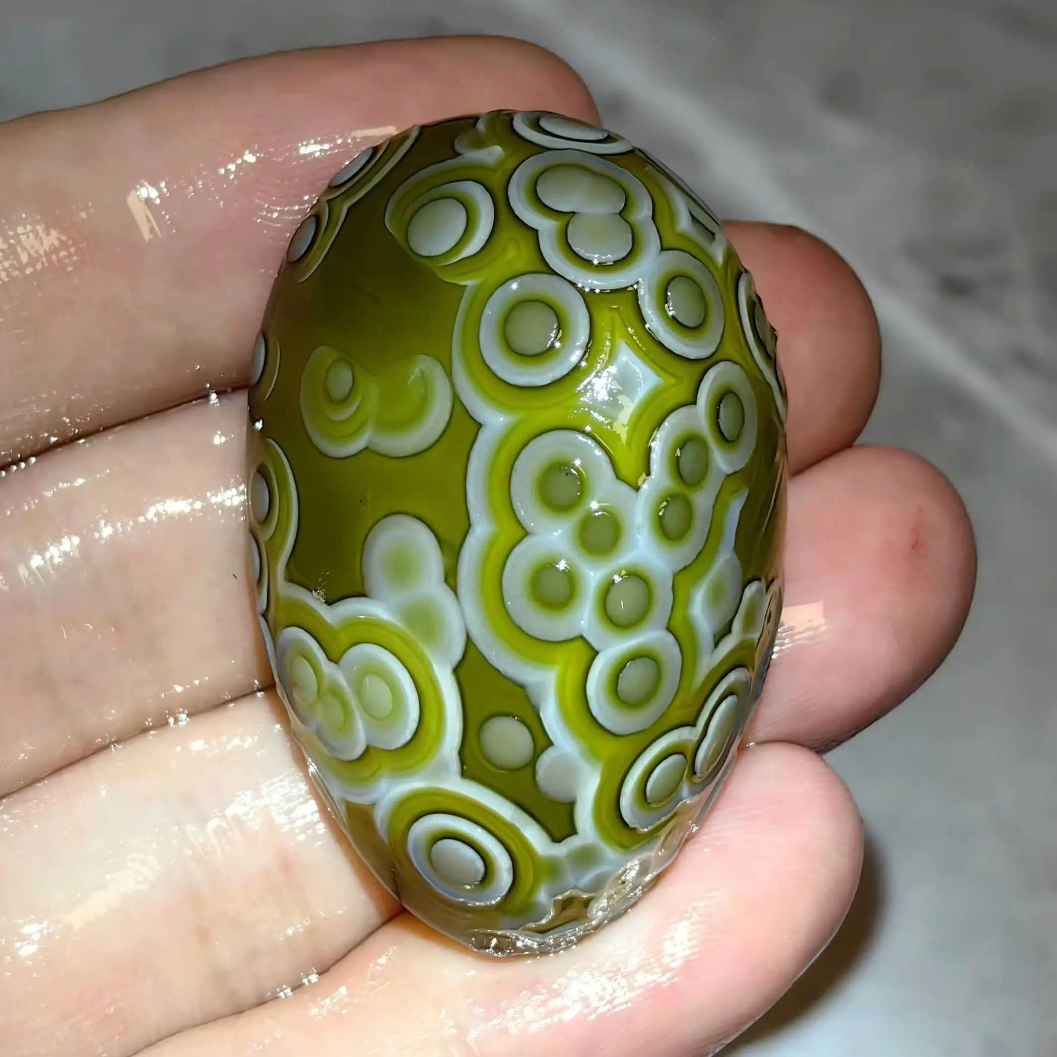 Pure Natural Haut-relief Divine Eyes Agate Stone Good Luck Attract Wealth Jewelry DIY Decor Crystal Chakra Reiki Stress Relief