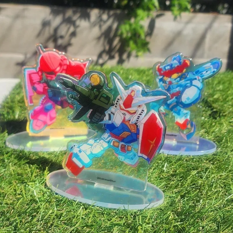 

Gundam RX GQuuuuux Zaku Holo Stand Original Acrylic Handmade Cute Cartoon Anime Pendant Toy Gift Creative Small Gift Toy Kind