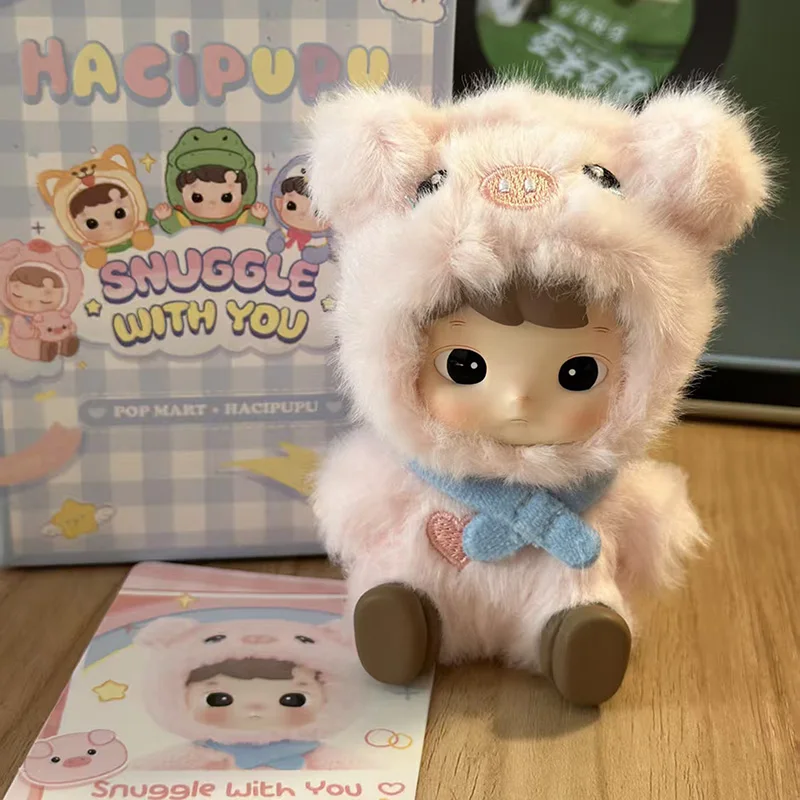 

POP MART HACIPUPU Snuggle With You Series Blind Box Anime Action Guess Ornament Figurines Desktop Dolls Model
