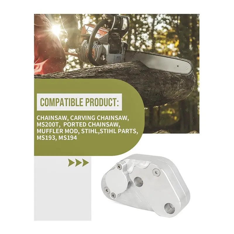 SYW-Performance Muffler For MS194T& MS193 Chainsaws 1137-140-0609 CNC Aluminum Spark Arrestor Included Part Number 1137140