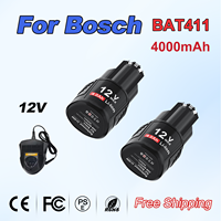 4000mah For Bosch BAT411 Battery 12V Replacement Battery For Bosch BAT411 BAT412A BAT414 BAT412 D-70745GOP Power Tools Battery