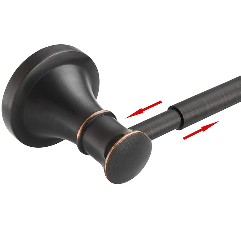 Adjustable bronze bathroom towel bar for bathroom towel rack wall-mounted towel bar hook oil-rubbed bronze