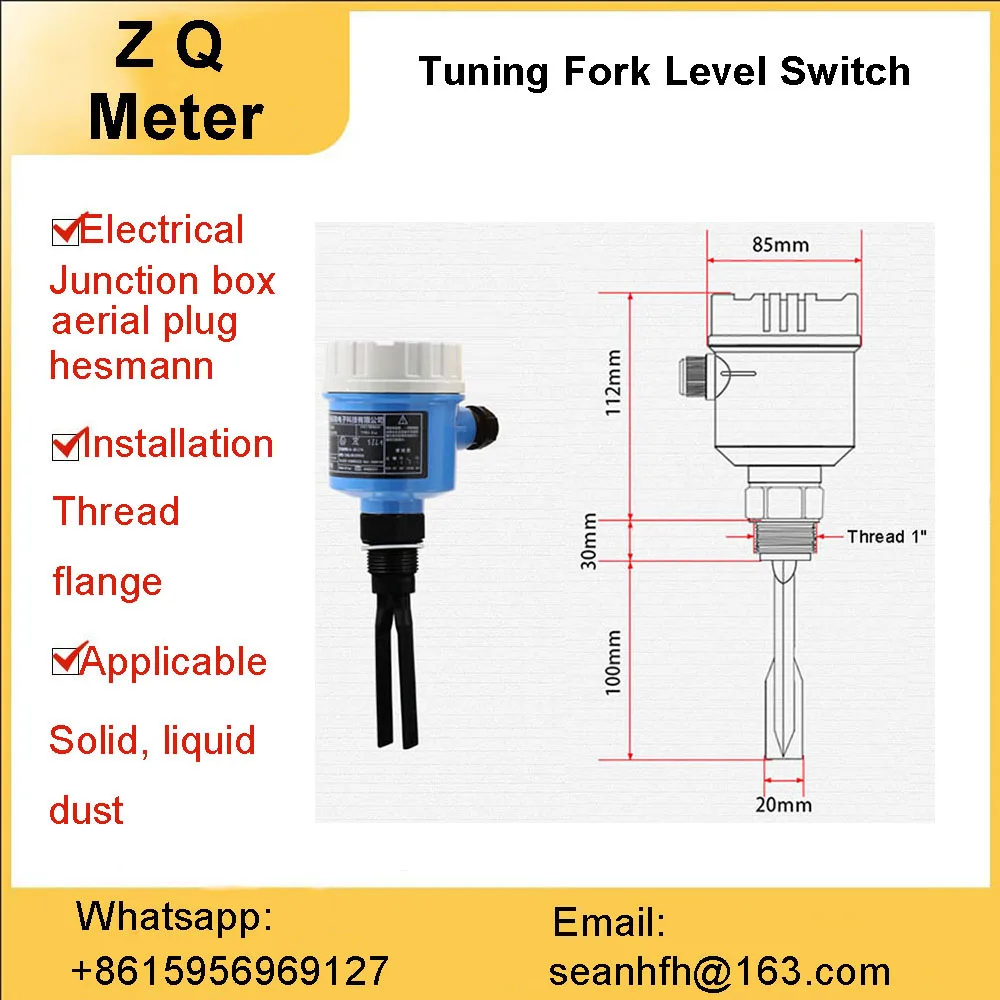 Tuning fork level switch material water level gauge explosion-proof flange anti-corrosion limit 316 stainless steel 220 24V