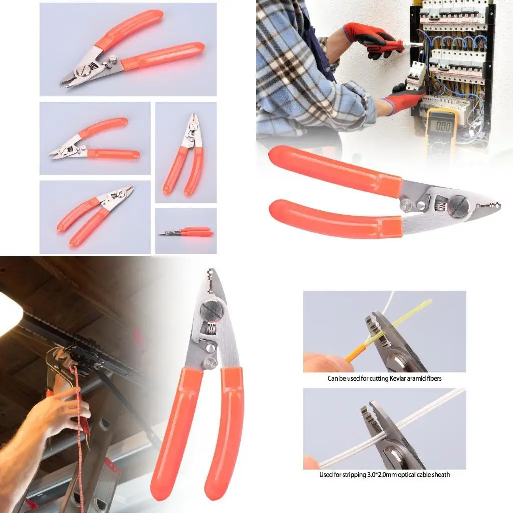 

652F Selfs Adjusting 4 Jaw Fiber Millers Plier Stainless Steel Construction Safety Lock Precisions Calibrated