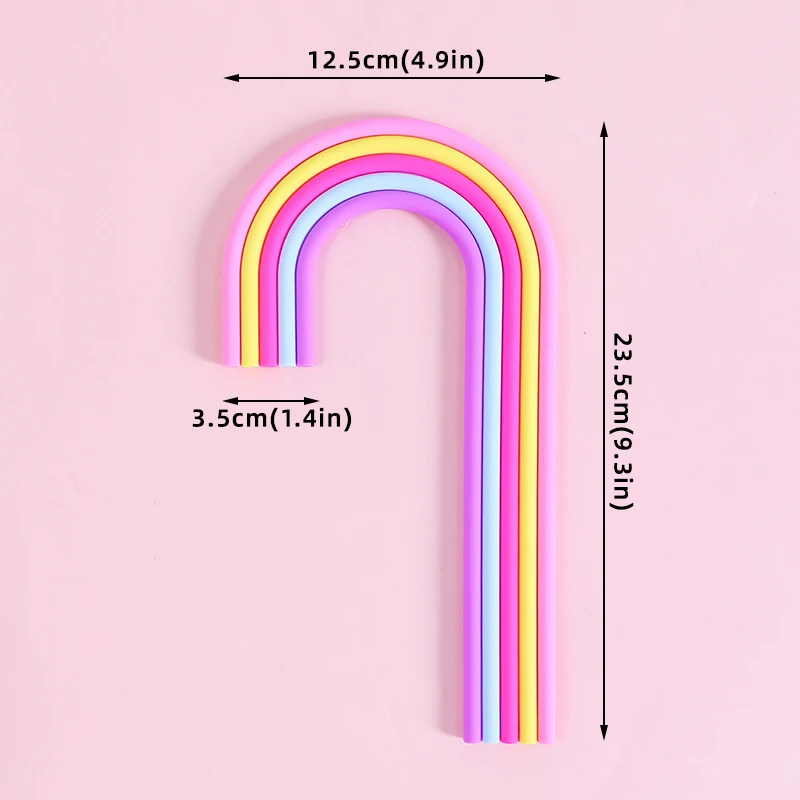 Regenbogen-Kuchenaufsatz, buntes Regenbogen-Thema, Kuchendekorationszubehör für Jungen oder Mädchen, Geburtstagsfeier und Hochzeit, Babyparty-Dekoration – Detail 9