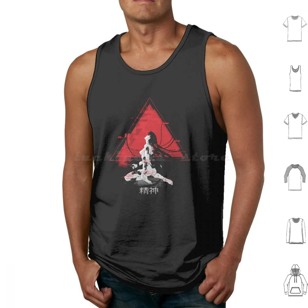 Ghost In The Shell Tank Tops Print Cotton Koukaku Kidoutai Anime Manga Ghost In Shell Kusanagi Motoko Major Batou Togusa