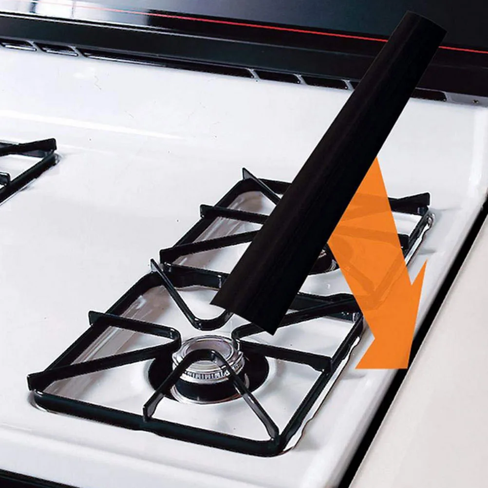 

2Pcs Silicone Sealing Strip Stove Counter Gaps Cover Filler Black Heat Resistant Kitchen Countertop Protector Gap Tape