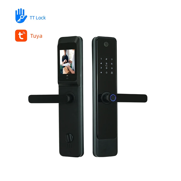 Affordable promotion Wifi smart remote control fingerprint password card camera screen digital entrance door smart lock