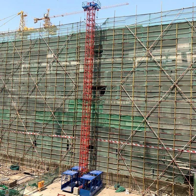 Double Cage Steel Construction Elevator Lifting Motor 1000kg Capacity High Efficiency For Building Material Hoist