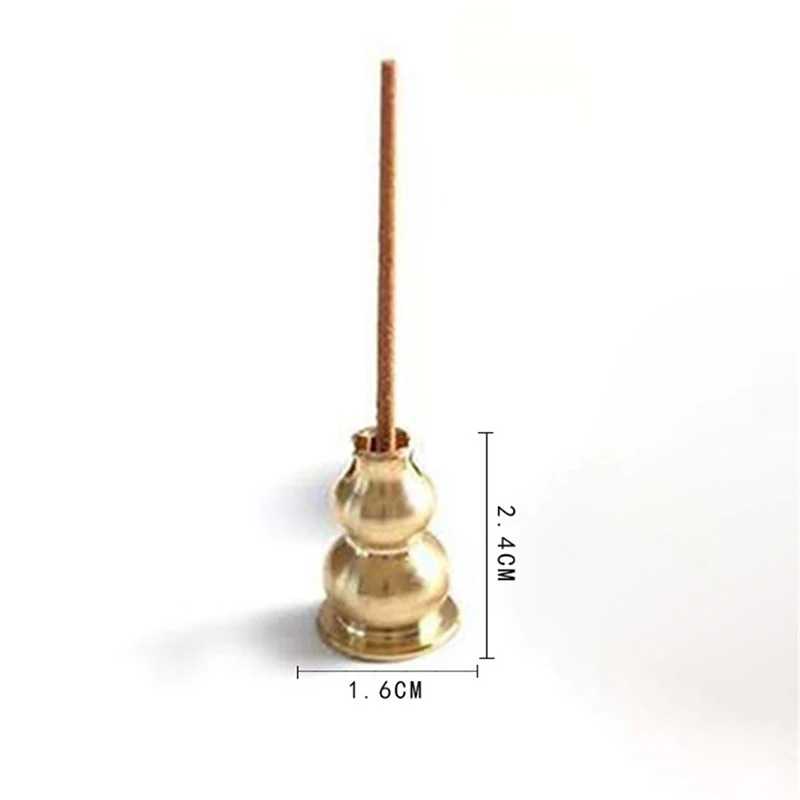 1Pc Calabash Shaped Incense Burner Stick Incense Holders Alloy Aroma Burner Fragrance Holder Home Stick Incense Burner Ornaments