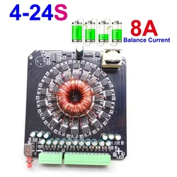 8A 4-24S Active Balance Li-ion LiFePo4 Equalizer Balancer BMS Battery Pack Storage Energy Transfer Balance Board 18650