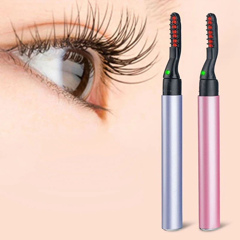 Electric Heated Eyelash Curler Rechargeable Eyelashes Curler Quick Heating Natural Curling Long Lasting Portable Eyes ​Makeup