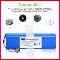 14.4V Battery Pack 6800mAh For XiaoMi Lydsto R1 Viomi S9 Roidmi Eve Plus Rechargeable Li-ion Battery Robot Vacuum Cleaner