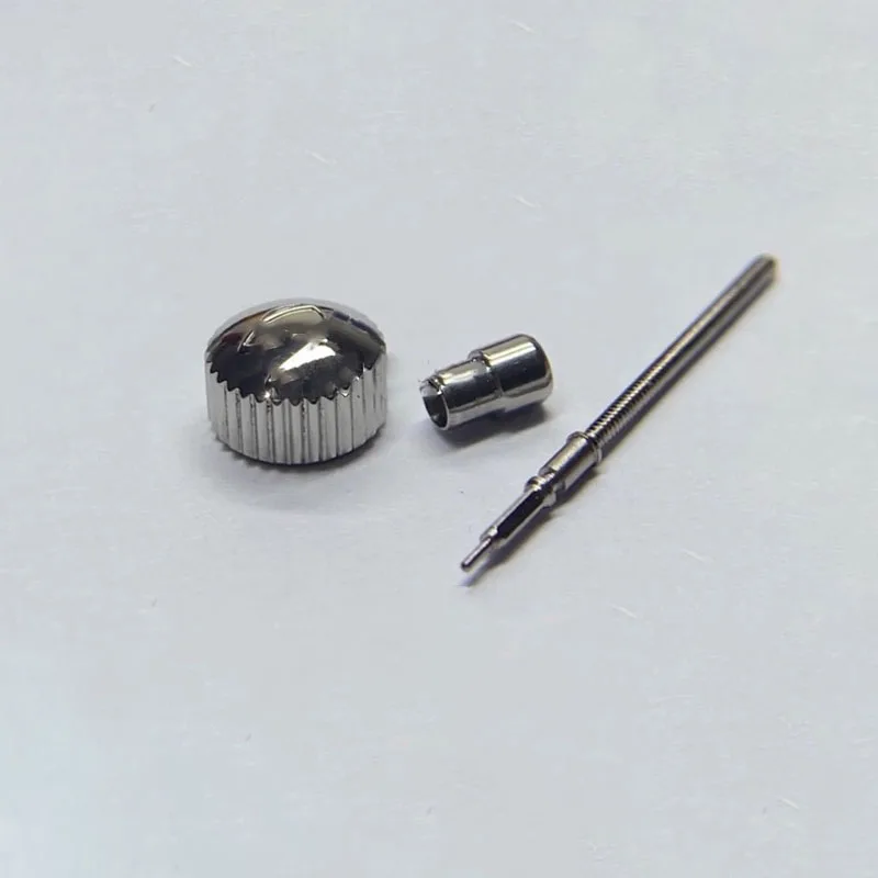 Watch Head Crown Adjustment Time Button Accessories Silver For ENICAR 3168.50.312/3168.50.325/168.51.326 Repair Watch Tool Parts