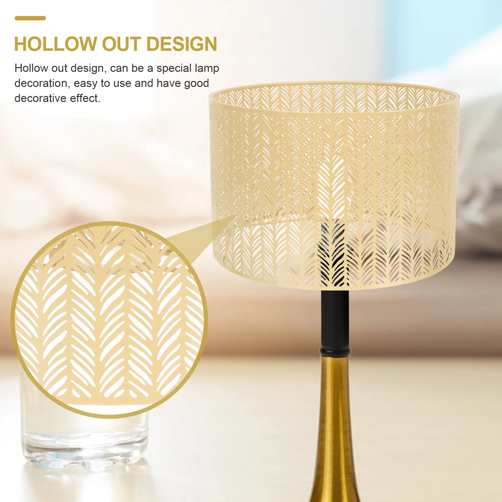 

Elegant Modern Metal Lampshade Hollow Design Carving Style Soft Light Decorative Cover For Home Restaurant Wedding Decor