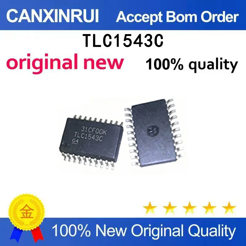

(5-100 pieces)New TLC1543C SOP-20 SMT TLC1543CDWR digital to analog converter chip IC