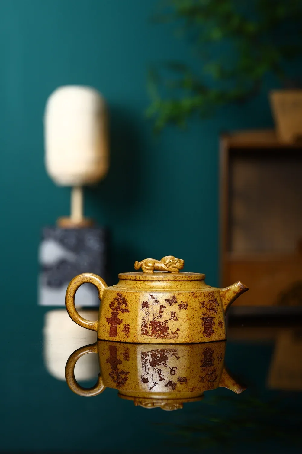 Yixing Handmade Chujian Ping'an Ruishi Zisha Teapot, Private‑Stored Dragon‑Bone Gold Sand Clay, Household Kung Fu Brewing Teapot