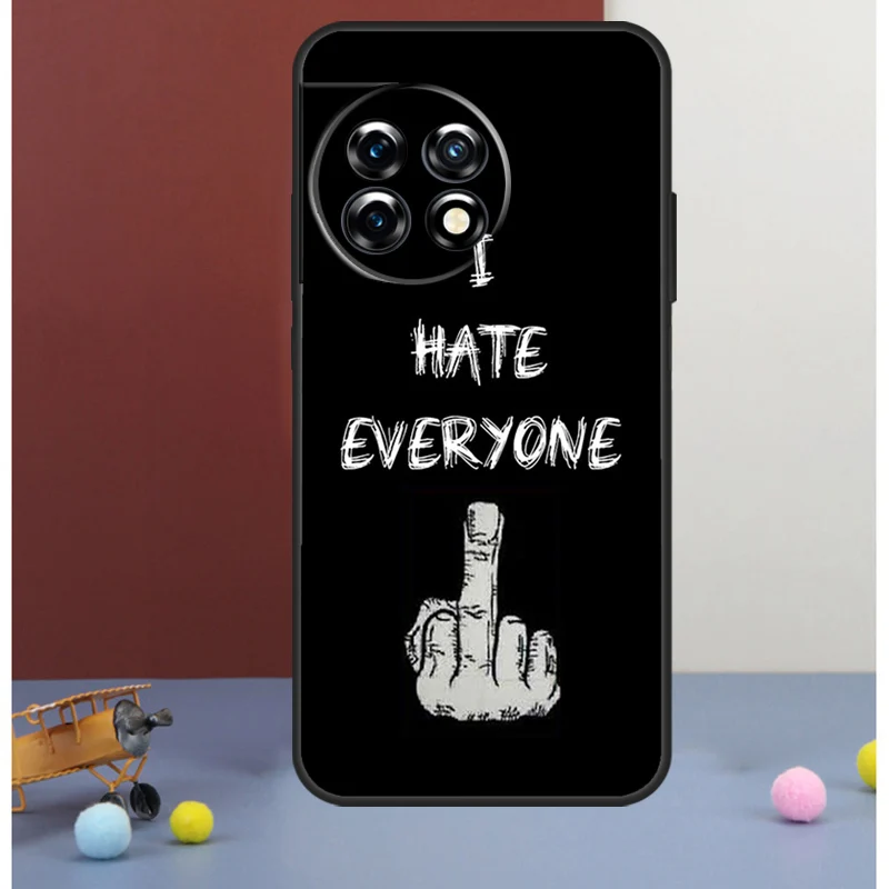 Cartoon Middle Finger Cover For OnePlus Nord 4 CE 2 3 Lite N20 N30 9 10 Pro 8T 9RT 10T 11 OnePlus 13 12 R Case
