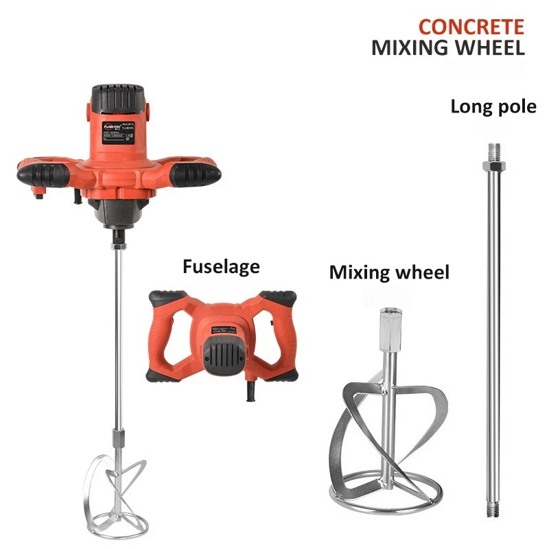

Cement Mixer Handheld Electric Concrete Mixer, Portable Mortar Mixer for Cement, Mortar Concrete Mixer Paddle Mixer