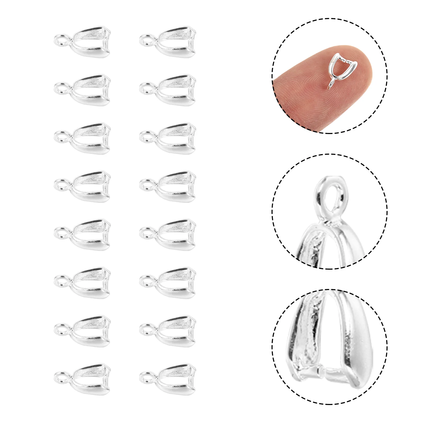 

40 Pcs Pendant Buckle DIY Connector Accessories Alloy Clips Pendants Clasps Earring Material Beads