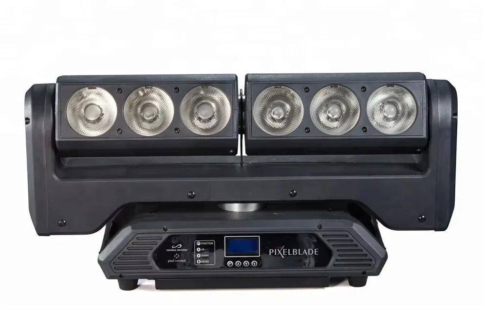 

Светодиодный пиксельный прожектор 6*10 Вт DMX, 6 RGBW пиксельных линеек, вращающаяся голова