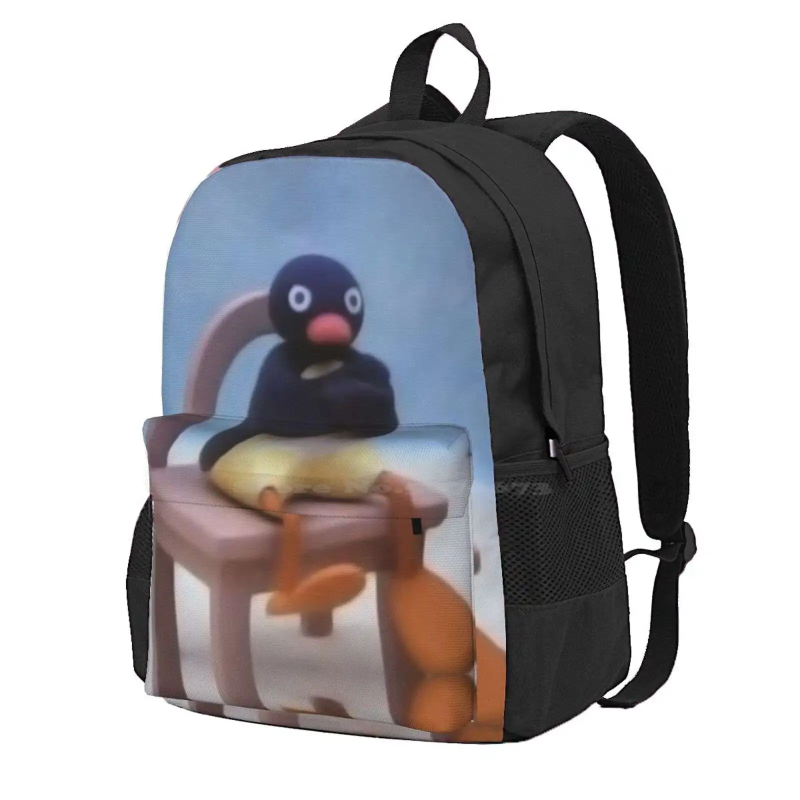 Angry Pingu Hot Sale Schoolbag Backpack Fashion Bags Pingu Animation British Cartoon Children Swiss Ice Caps Happy