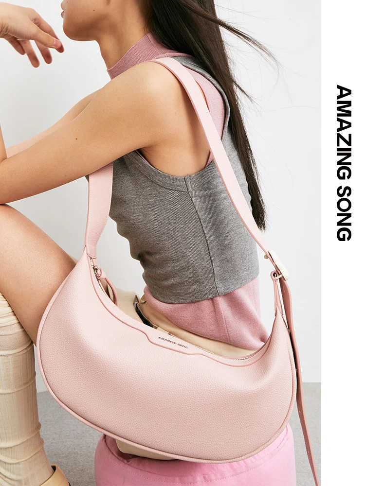 Amazing Song Crossbody Bag Half Moon Medium