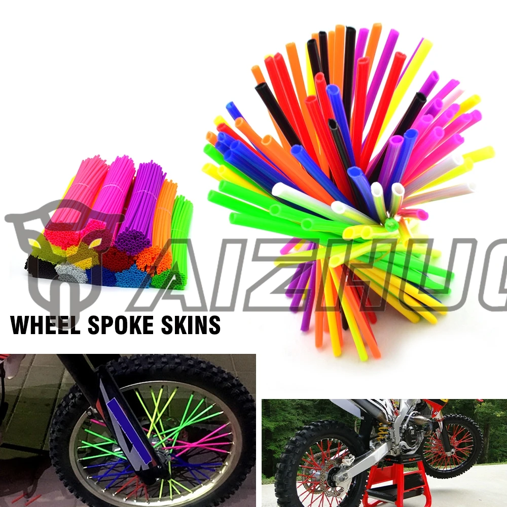 

72Pcs FOR SX SXF125 200 300 450 500 505 EXC F 250 350 400 530 250 300 400 Wheel Rim Cover Spoke Skins Wrap Tubes Decor Protect