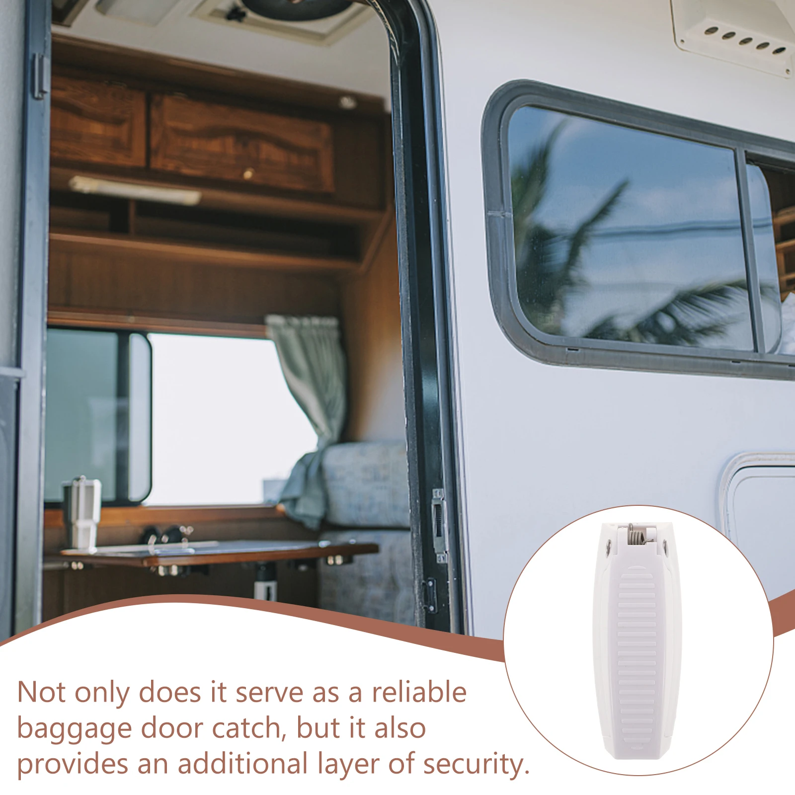 

Camping Accessories Hammer Door Buckle Camper Baggage Clip Rv for inside Trailer Catch Retainer Clips White