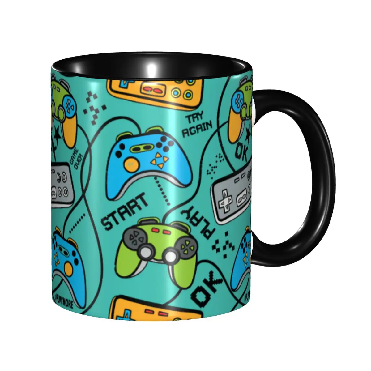 Custom Game Controller Mug DIY Gamer Gift Ceramic Tea Milk Coffee Cups