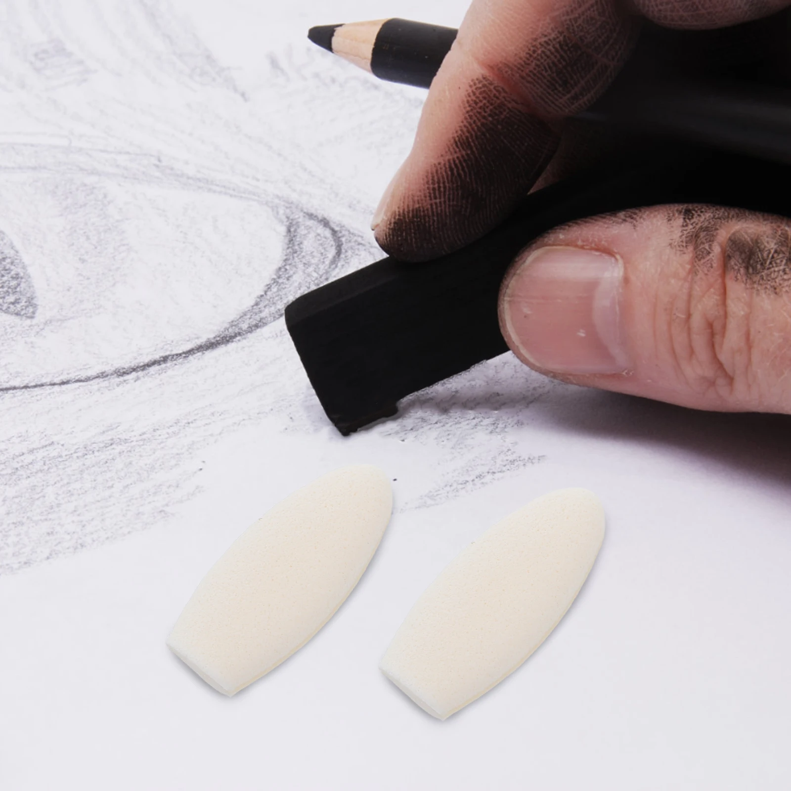 

40 Pcs Replace Cotton Head with Knife Erasers Drawing Tools for Artists Sketching Precision