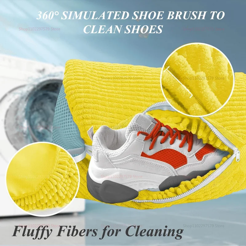 1 قطعة حقيبة غسالة الأحذية قابلة لإعادة الاستخدام حذاء رياضة نظافة حقيبة أحذية الغسيل لغسالة مجفف الأحذية تنظيف والعناية