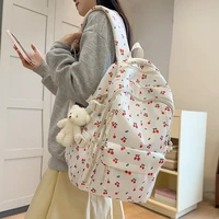 Mochila escolar para estudiantes, mochilas escolares blancas florales para chicas adolescentes, bonita mochila para mujer, bolsa para libros, mochila de nailon