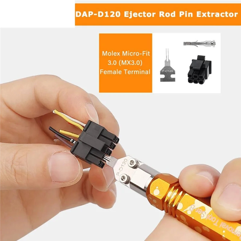 

-A95Z Mini-Fit Jr Extraction Tool Molex Pin Release Tools DAP-D173/D120/D145 Ejector Rod Pin Extractor Terminal Pin Extractor