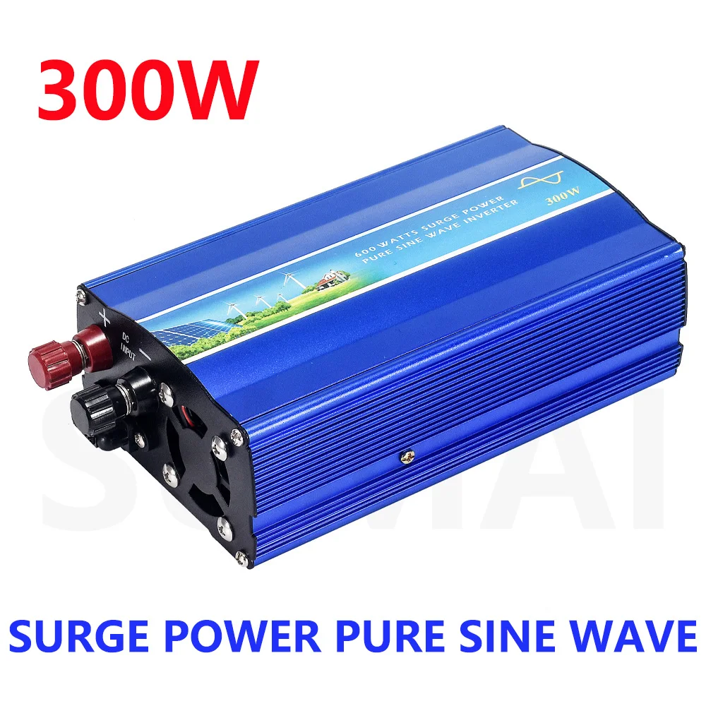 

300W Off Grid Sine Wave Pure Inverter Input 12V/24V/48V/96V/110V 110V/220V/230V/240V DC Output 50HZ