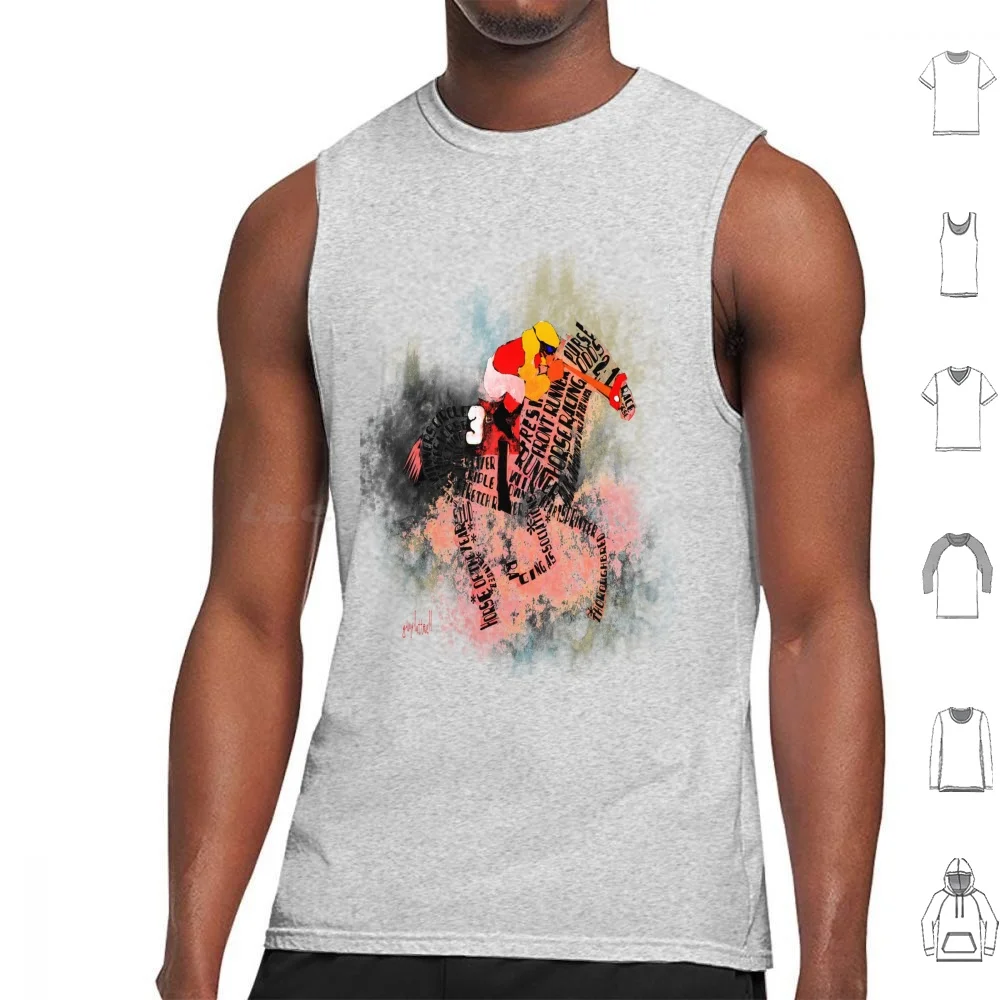 Colorful Racehorse In Typography Tank Tops Print Cotton Horse Racing Racehorse Colorful Triple Crown Derby Preakness