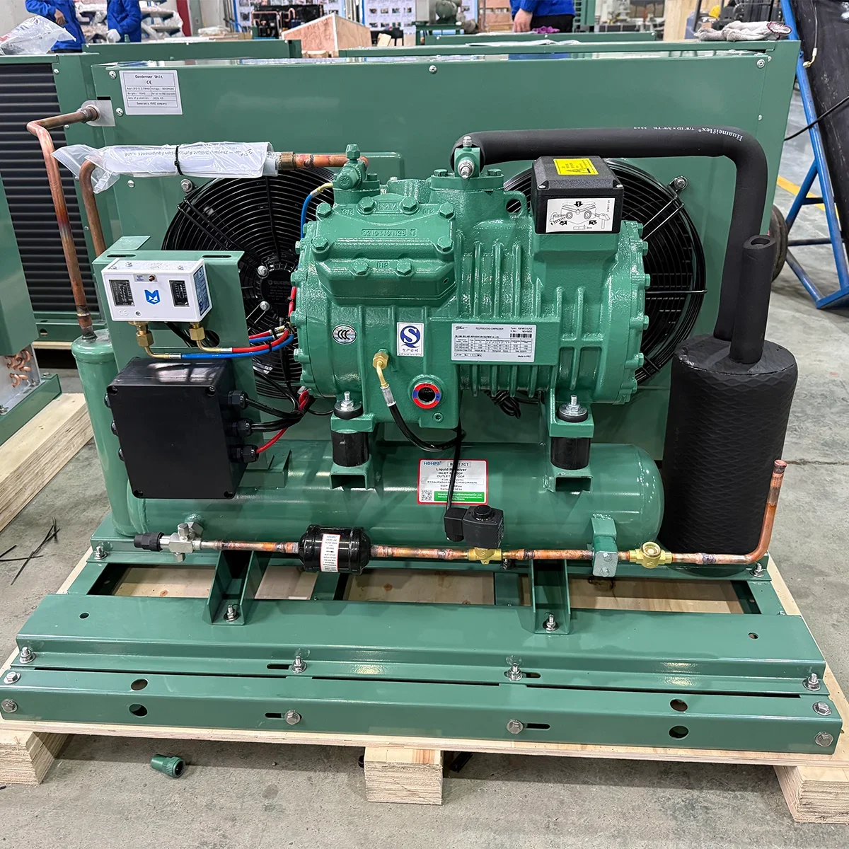 EMTH 220V 60HZ 5HP Condensing Unit with Bitzer Compressor Motor for Cold Room Walk-in Freezer System